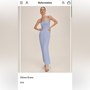 Reformation Chime Dress in Ice Water